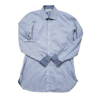 Ted Baker Endurance Dress Shirt Mens 15.5 34/35 Plaid Flip Cuff Button Up